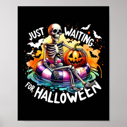 Poster En Attente D'Halloween Jack-o'-lantern Skeleton (Devant)