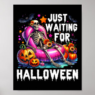 Poster En Attente D'Halloween Skeleton Éffrayant Vibe Su