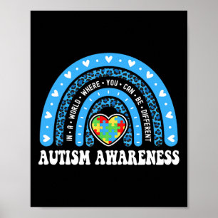 Poster En Avril Nous Portons Blue Rainbow Sensibilisation