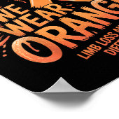 Poster En Avril Nous Portons Orange Limb Perte Différence (Coin)