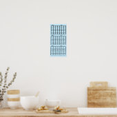 Poster en bleu clair 3 mois Calendrier (Cuisine)