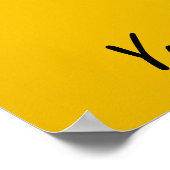 Poster en boe sur arrière - plan jaune (Coin)