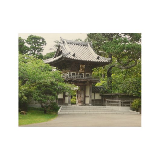 Poster En Bois Jardin japonais de thé à San Francisco (Devant)