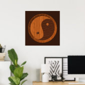 Poster en bois Yin Yang (Bureau à domicile)
