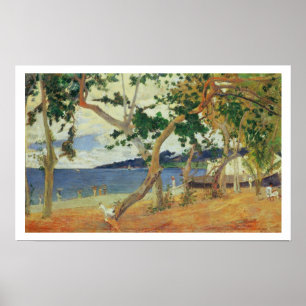Poster En bord de mer, Martinique, 1887 (huile sur toile)
