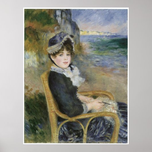 Poster En bord de mer, Pierre-Auguste Renoir (Devant)