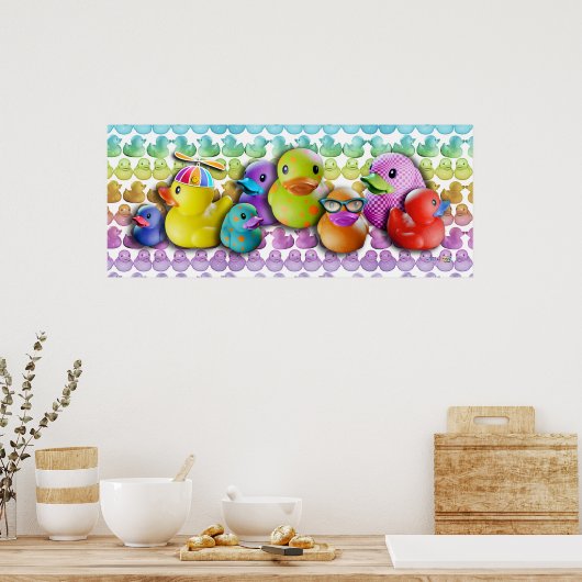 Poster en caoutchouc Duckies, Imprimés (Cuisine)