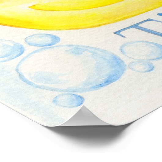 Poster en caoutchouc Ducky Bath (Coin)