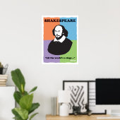 Poster en classe colorée Shakespeare 18" x 24" (Bureau à domicile)