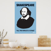 Poster en classe de Shakespeare bleu (Cuisine)