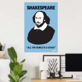 Poster en classe de Shakespeare bleu (Bureau à domicile)