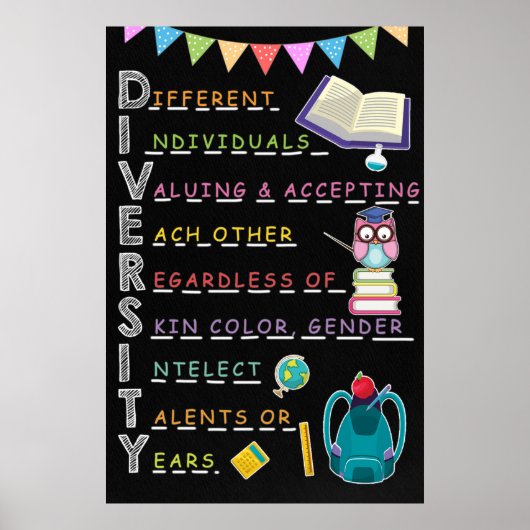 Poster en classe Diversité (Devant)