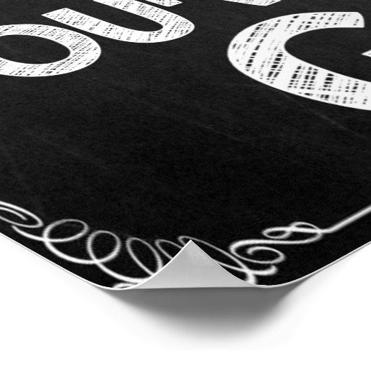 Poster en classe Motivation noir et blanc (Coin)