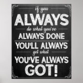 Poster en classe Motivation noir et blanc (Devant)