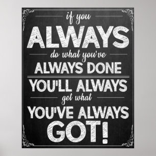 Poster en classe Motivation noir et blanc