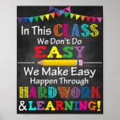 Poster en classe, on ne fait pas simple (Devant)