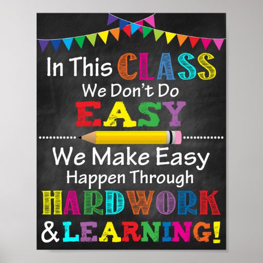 Poster en classe, on ne fait pas simple (Devant)