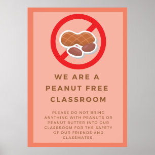 Poster en classe sans arachide
