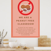 Poster en classe sans arachide (Cuisine)