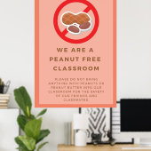Poster en classe sans arachide (Bureau à domicile)