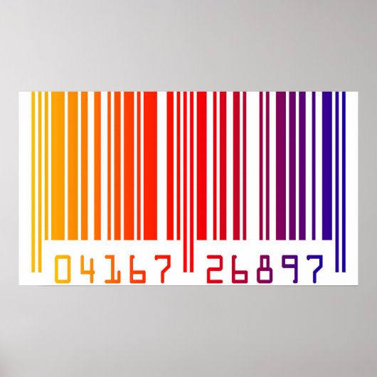 Poster en code barre coloré (Devant)