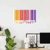Poster en code barre coloré (Bureau à domicile)