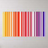 Poster en code barre coloré (Devant)