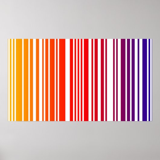 Poster en code barre coloré (Devant)