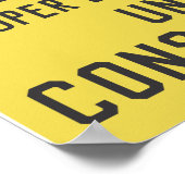 Poster En construction Tout âge Anniversaire Signal de fê (Coin)