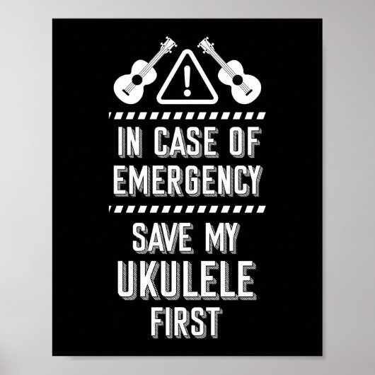 Poster En Coque D'Urgence Sauvez Mon Ukulele Premier Joue (Devant)