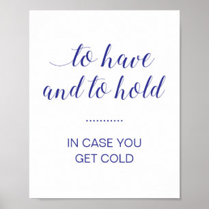 Poster En Coque, vous obtenez Cold Navy Blue Mariage couv