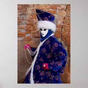 Poster En Costume De Carnaval À Venise