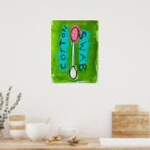 Poster en coton Swab Peinture murale - Amusante sa (Cuisine)