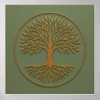 Poster en cuivre de l'arbre de vie