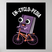 Poster En cyclo-Pedia Funny Encyclopedia Pun Dark BG (Devant)