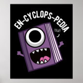 Poster En-cyclops-pedia Funny Encyclopedia Pun Dark BG (Devant)