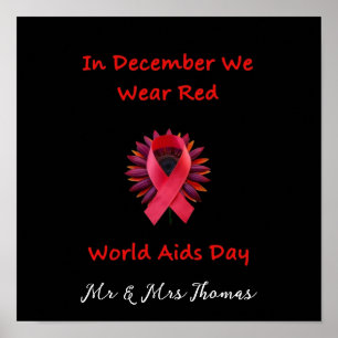 Poster En décembre, nous portons du rouge, unis pour la J