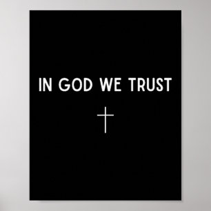 Poster En Dieu Nous Avons Confiance Croix Foi Chrétienne