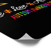 Poster En direct Love Accept Autism Awareness Tie Dye Puz (Coin)