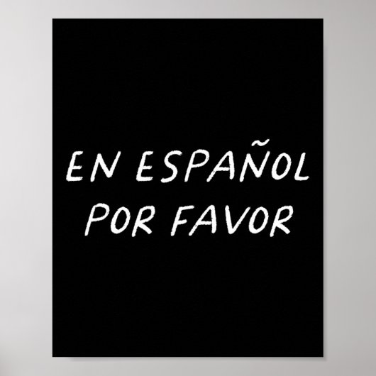 Poster En Espagnol S'il Vous Plaît Professeur D'espagnol (Devant)