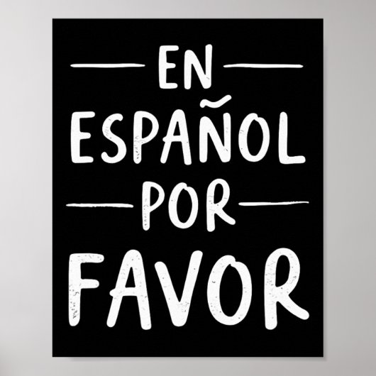 Poster En Espagnol S'il Vous Plaît Professeur d'Espagnol (Devant)