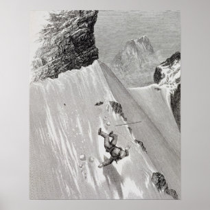 Poster 'En essayant de passer le coin que j'ai glissé et