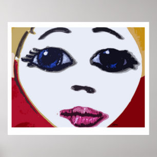 Poster en face de poupée