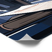 Poster En fin d'après-midi dans mon bureau - Ultra large (Coin)