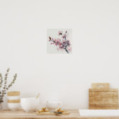 Poster en fleurs de cerisier rose (Cuisine)