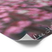 Poster en fleurs de cerisiers japonais rose (Coin)