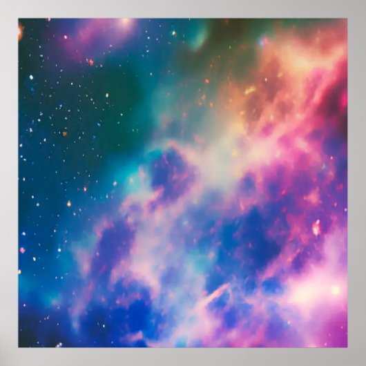 Poster en floraison Rainbow Galaxy (Devant)