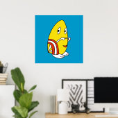 Poster en forme d'oeuf de kawaii (Bureau à domicile)