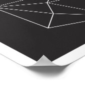 Poster en forme géométrique noire et blanche 1 (Coin)