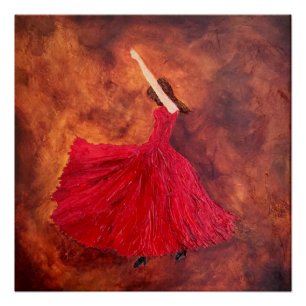 Poster En Fuego, danseuse de flamenco